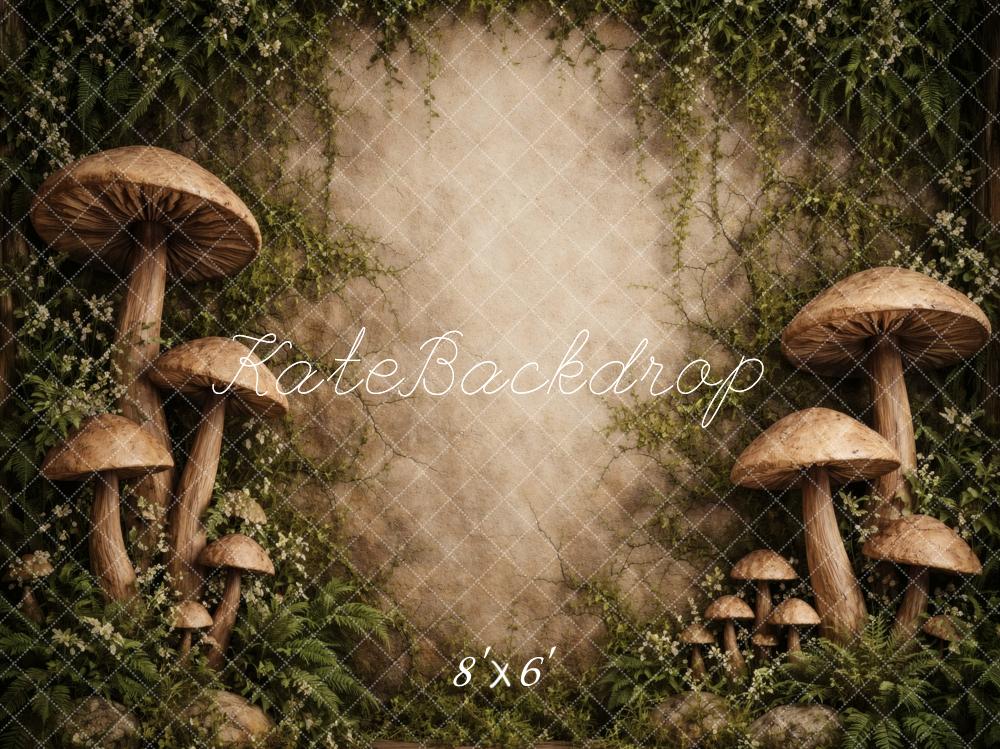 Kate Fantasy Mushroom Forest Vines Printed Backdrop Designed by Vertigo Productions