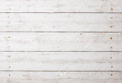 Kate White Rustic Wood Plank Floor Printed Backdrop Designed by Mandy Ringe Photography
