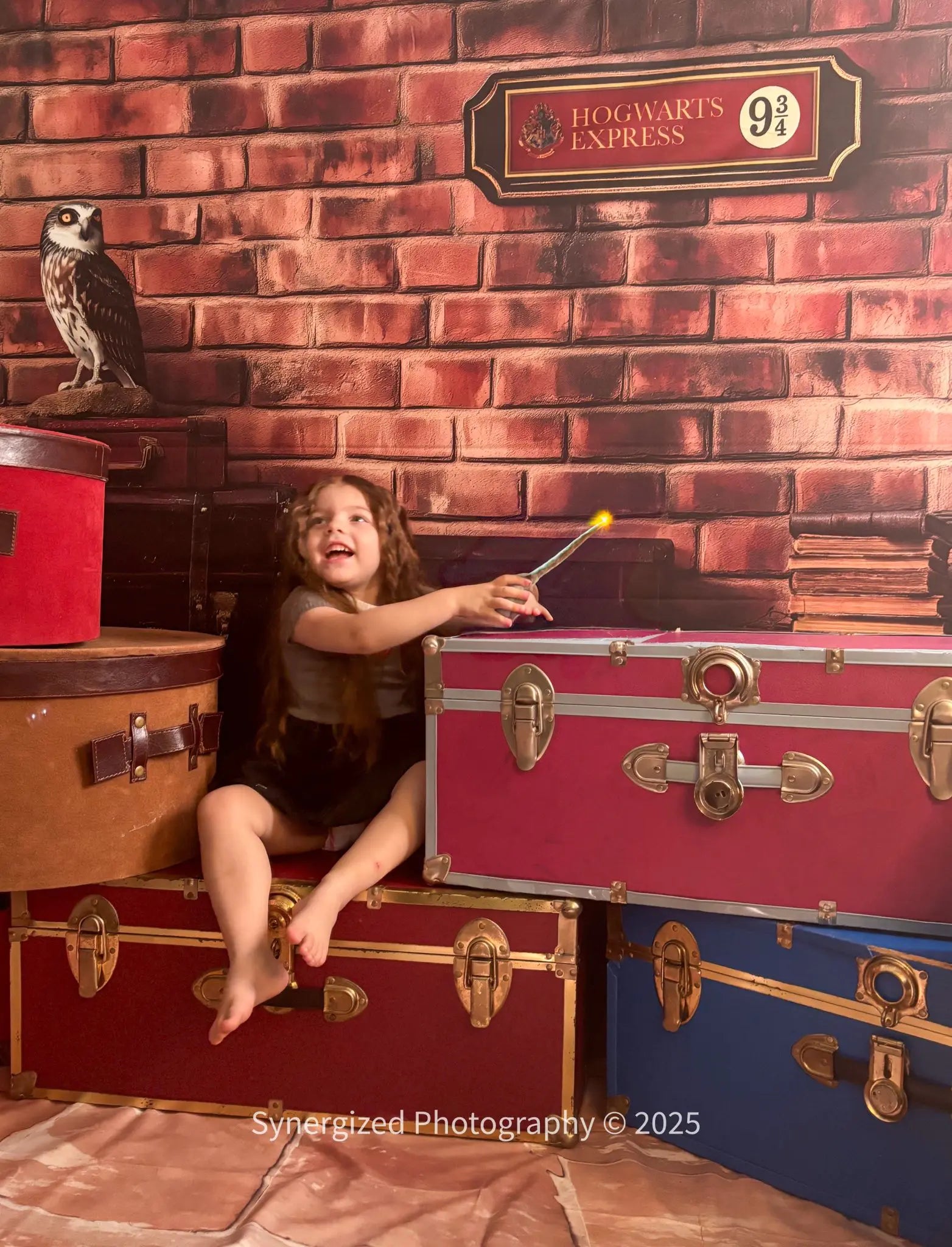 Kate Fantasy Magic Platform Owl Brick Backdrop Designed by Patty Roberts