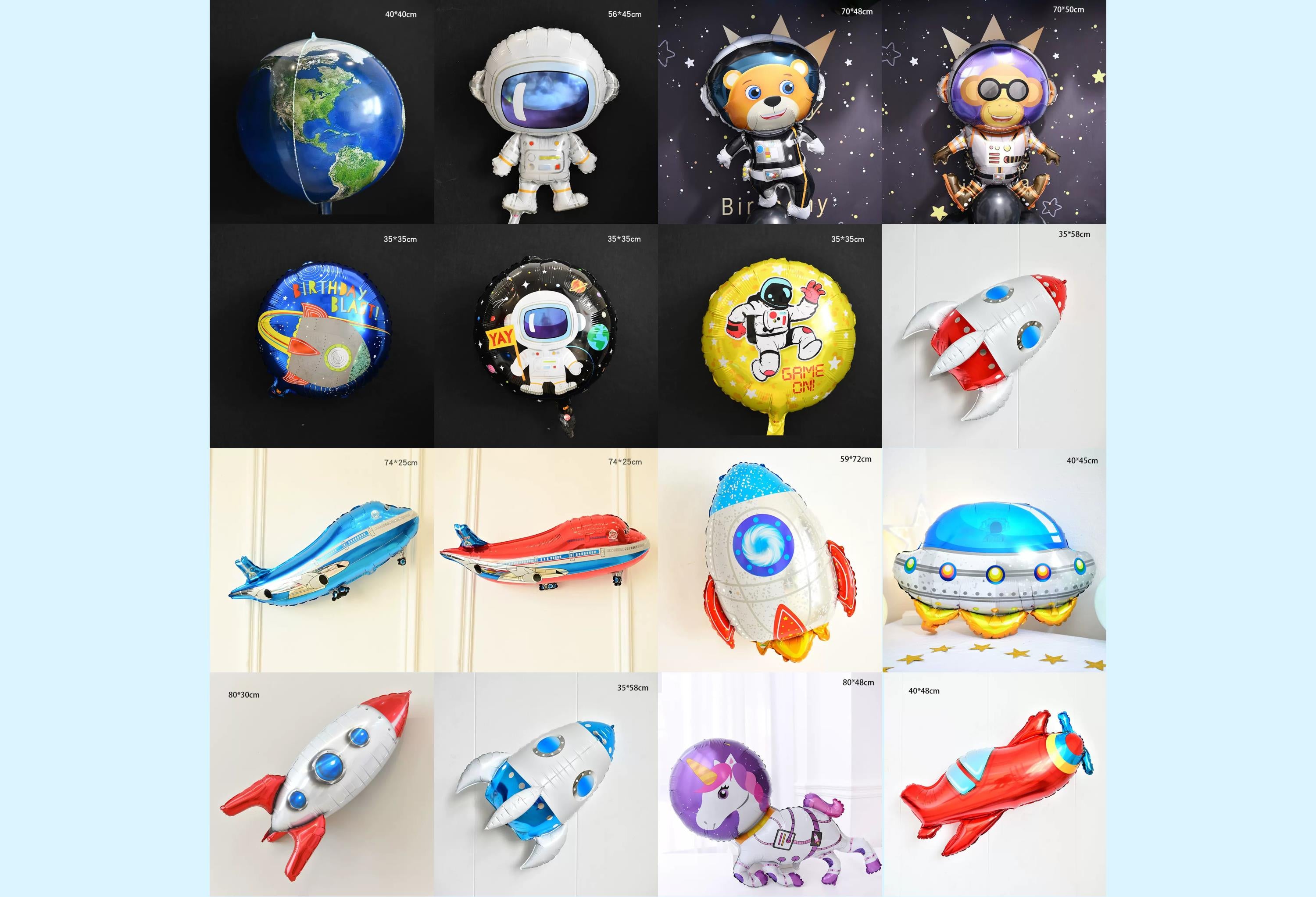 Kate Astronaut Universe Inflatable Props Set 16pcs