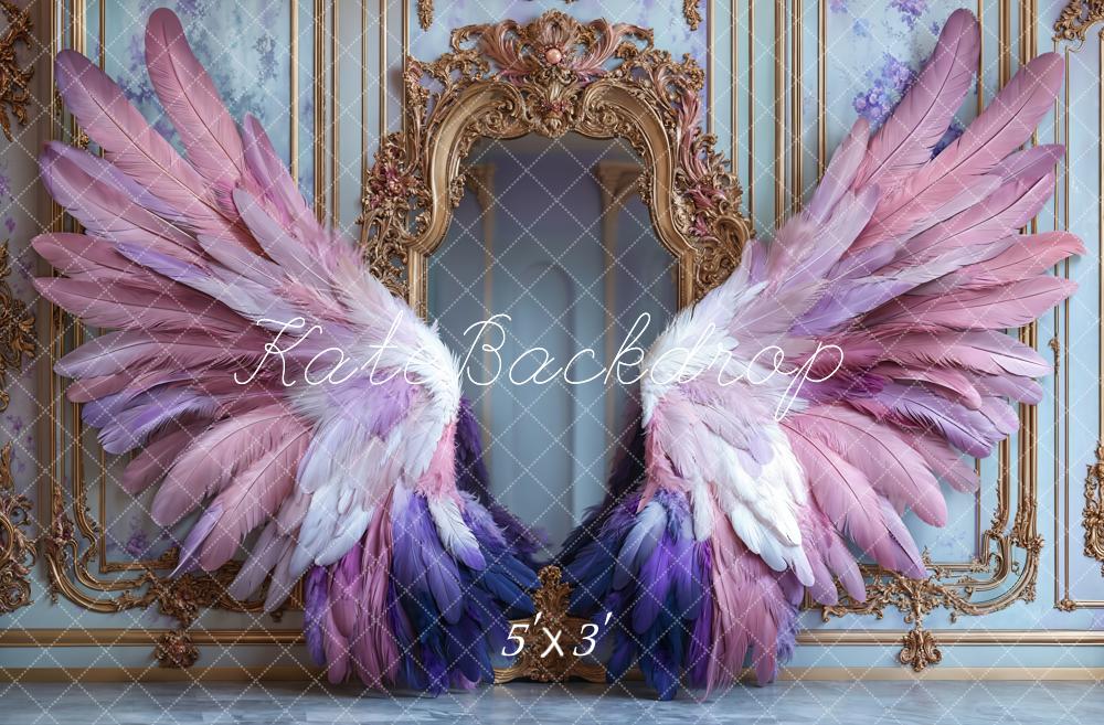 Fondo de espejo de alas moradas de fantasía Diseñado por Emetselch