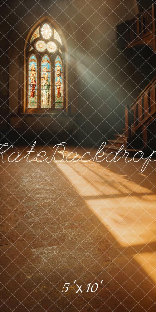 Ventana de Vidrio TEMPLADO de la Iglesia de Kate con Fondo de Luz Solar Diseñado por Emetselch