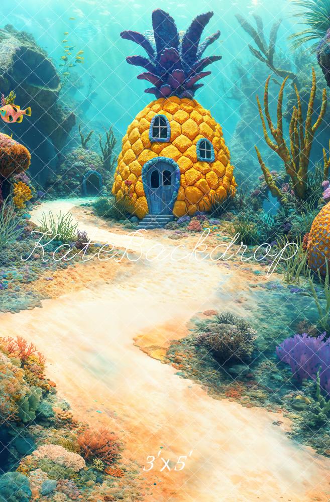 Kate Underwater Fantasy Pineapple House Path Backdrop Designed by Chain Photography