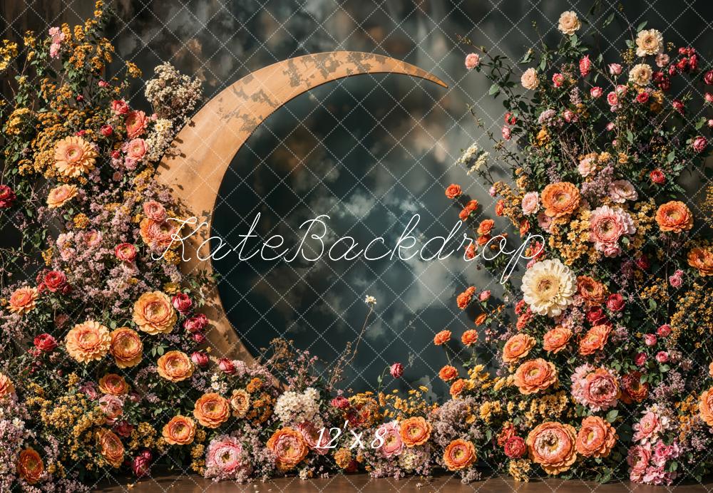 Fondo de media luna floral del Día de la Madre diseñado por Emetselch