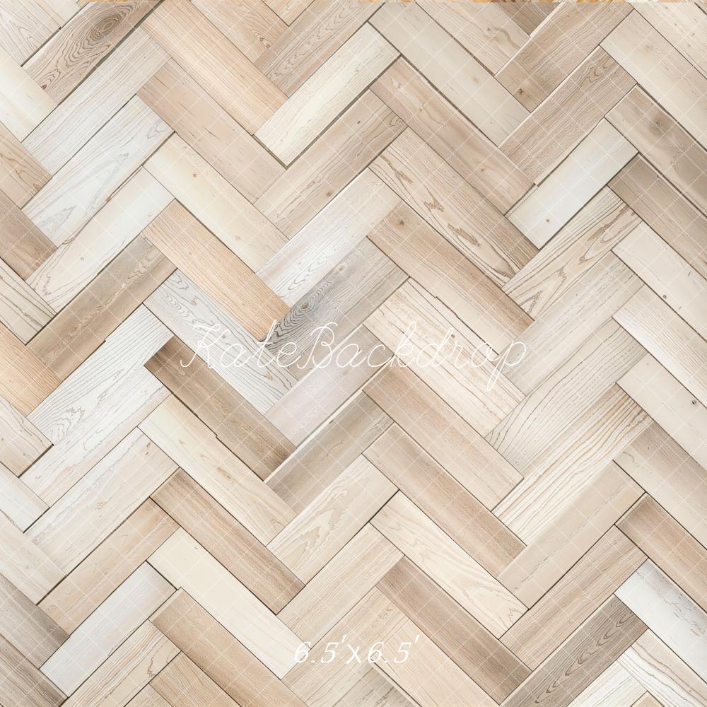 Kate Light Wood Herringbone Floor Backdrop Designed by Kate Image