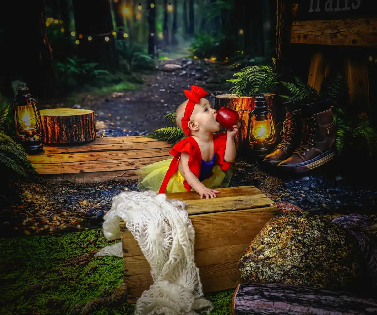 Kate Outdoor Forest Hiking Trails Lantern Backdrop Designed by Kate Image