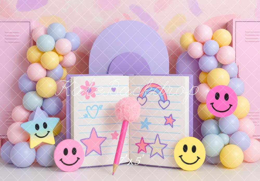 Torta Smash Pastel Smiley Stars Diario Sfondo Designed by Mini MakeBelieve