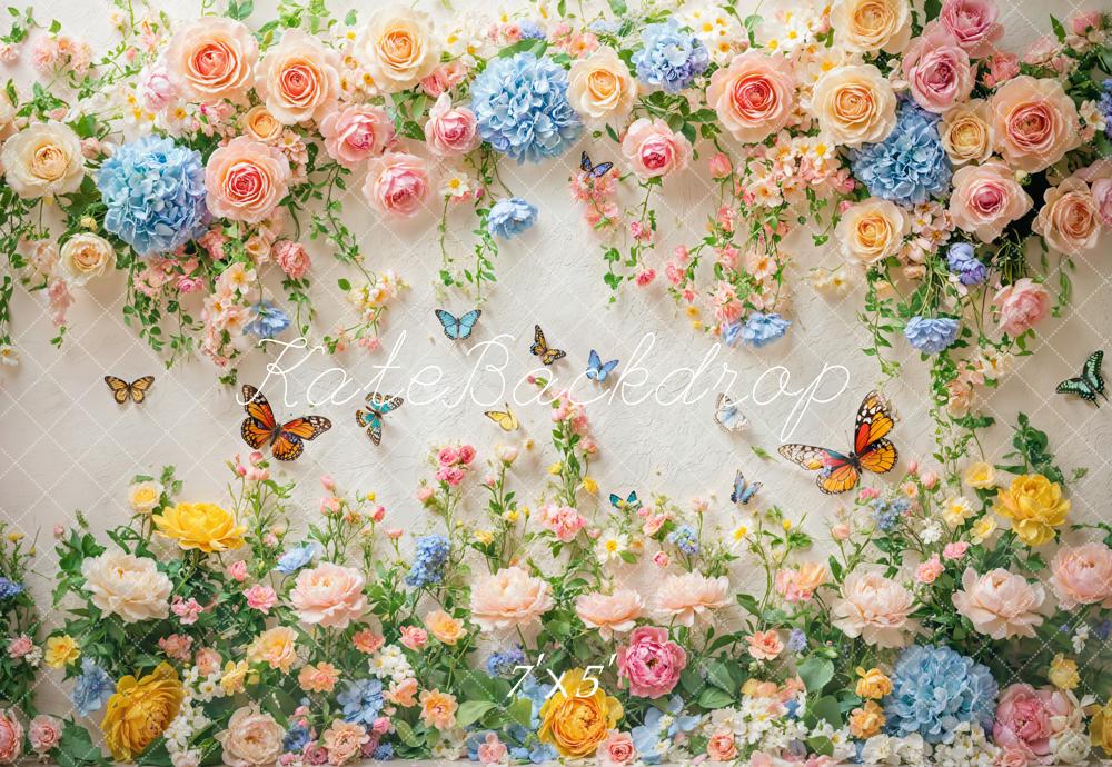Sfondo per Parete con Farfalla Floreale Estiva Giardino Designed by Emetselch