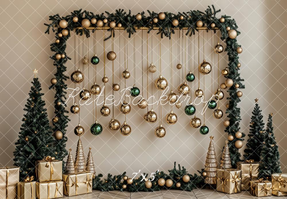 Kate Christmas Arch Ornaments Gifts Golden Backdrop Designed by Patty Roberts