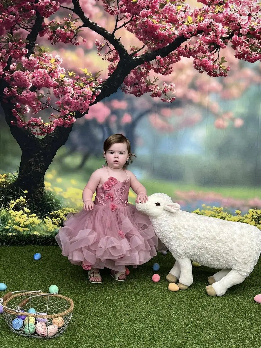 Kate Spring Cherry Blossom Tree Floral Backdrop Designed by Emetselch