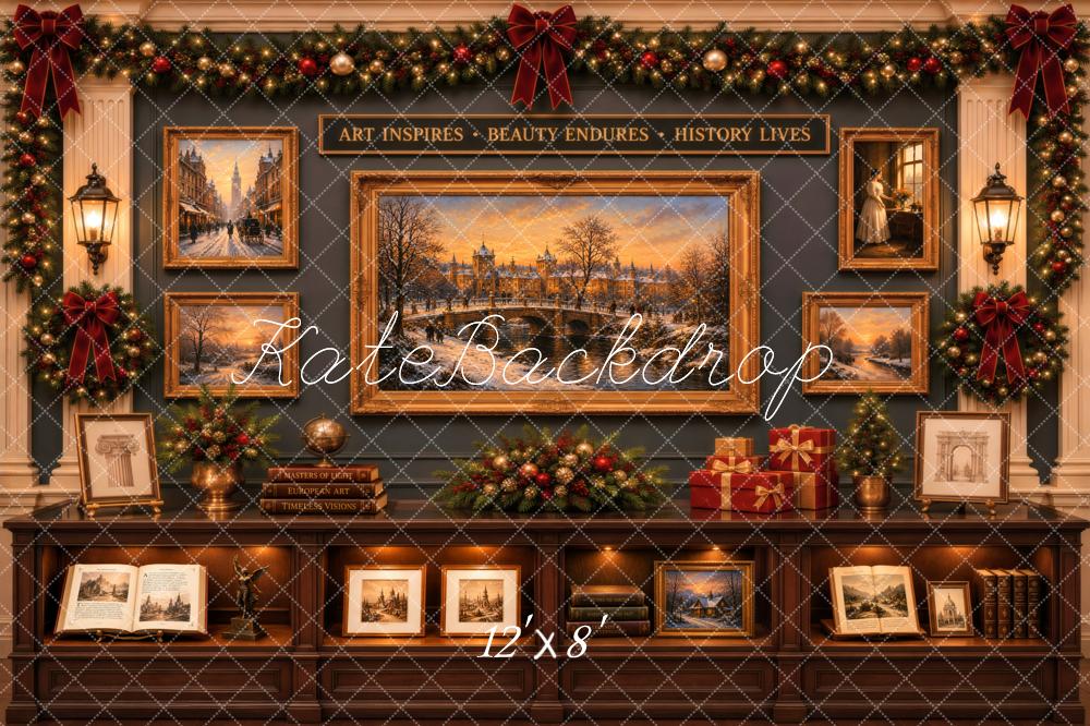 Kate Christmas Gallery Wall Framed Artwork Garland Printed Backdrop Designed by Vertigo Productions