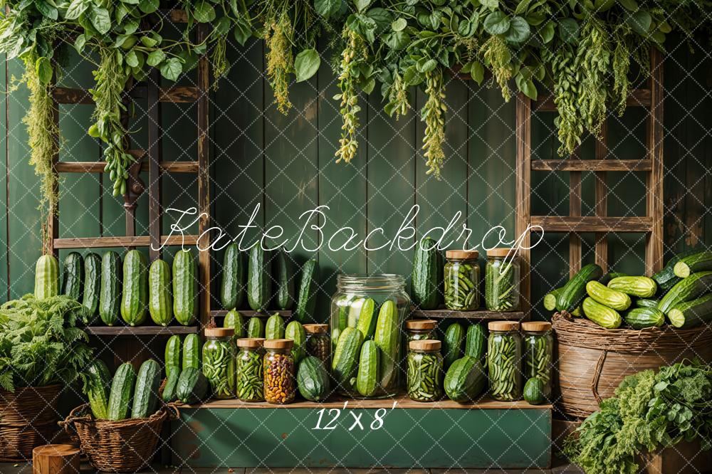 Kate Spring Greenery Vegetable Market Backdrop Designed by Emetselch
