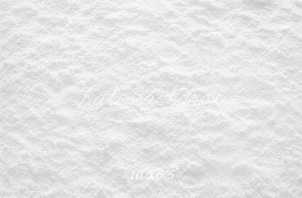 Kate White Snow Texture Floor Printed Backdrop Designed by Kate Image