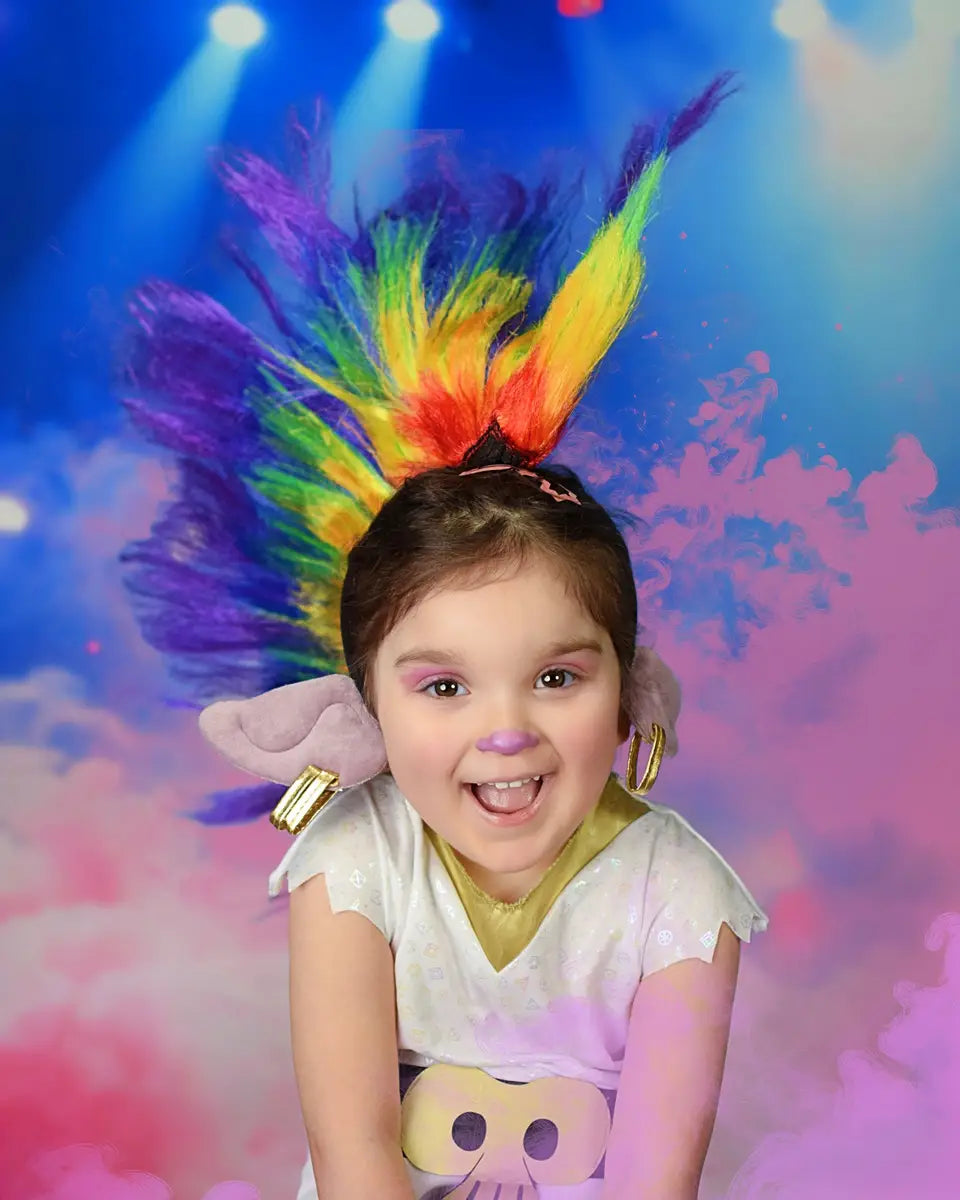 Fondo de escenario de iluminación de humo rosa diseñado por Emetselch