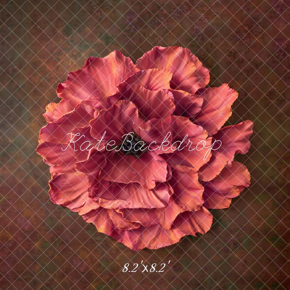 Newborn Rode Bloem Stof Abstracte Vloer Foto Achtergrond Designed by Emetselch