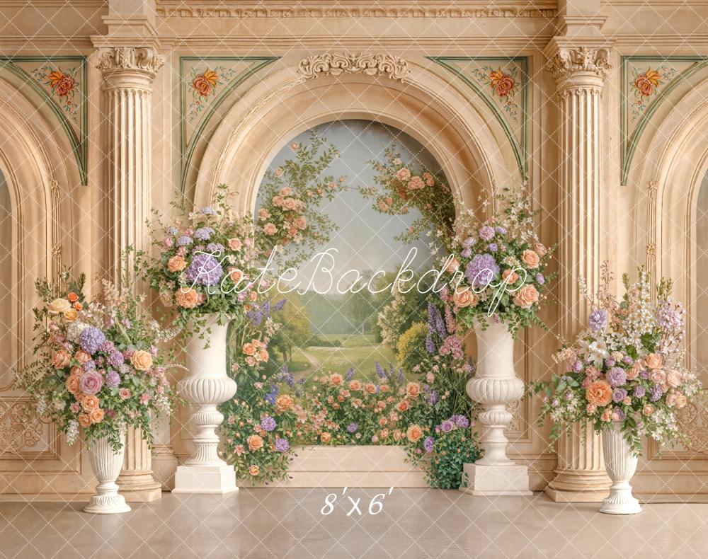 Kate Spring Flower Arch Classical Columns Garden Backdrop Designed by Emetselch