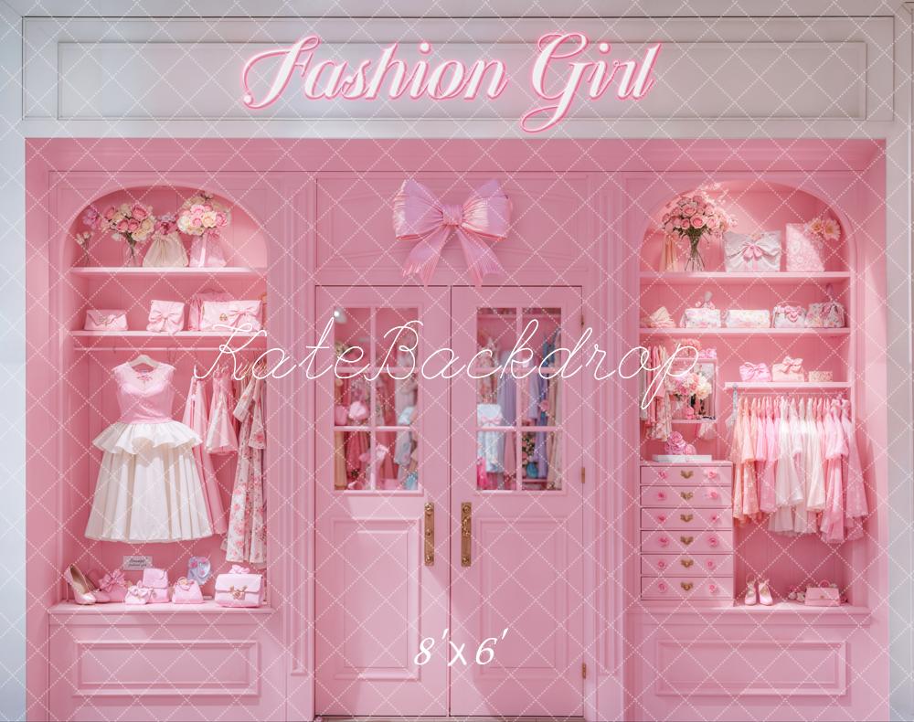 Fondo de tienda de fantasía rosa para muñeca de moda diseñado por Emetselch