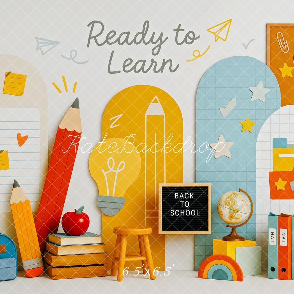 Kate Back To School Pencils Backpack Backdrop Designed by Patty Roberts