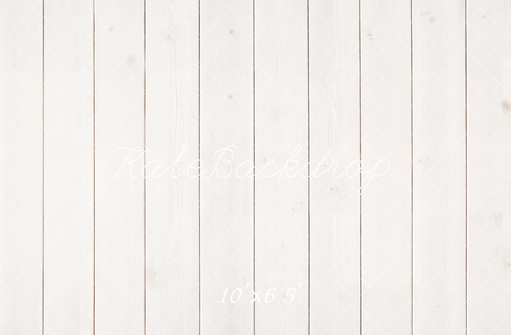 Kate White Wood Plank Floor Printed Backdrop Designed by Emetselch