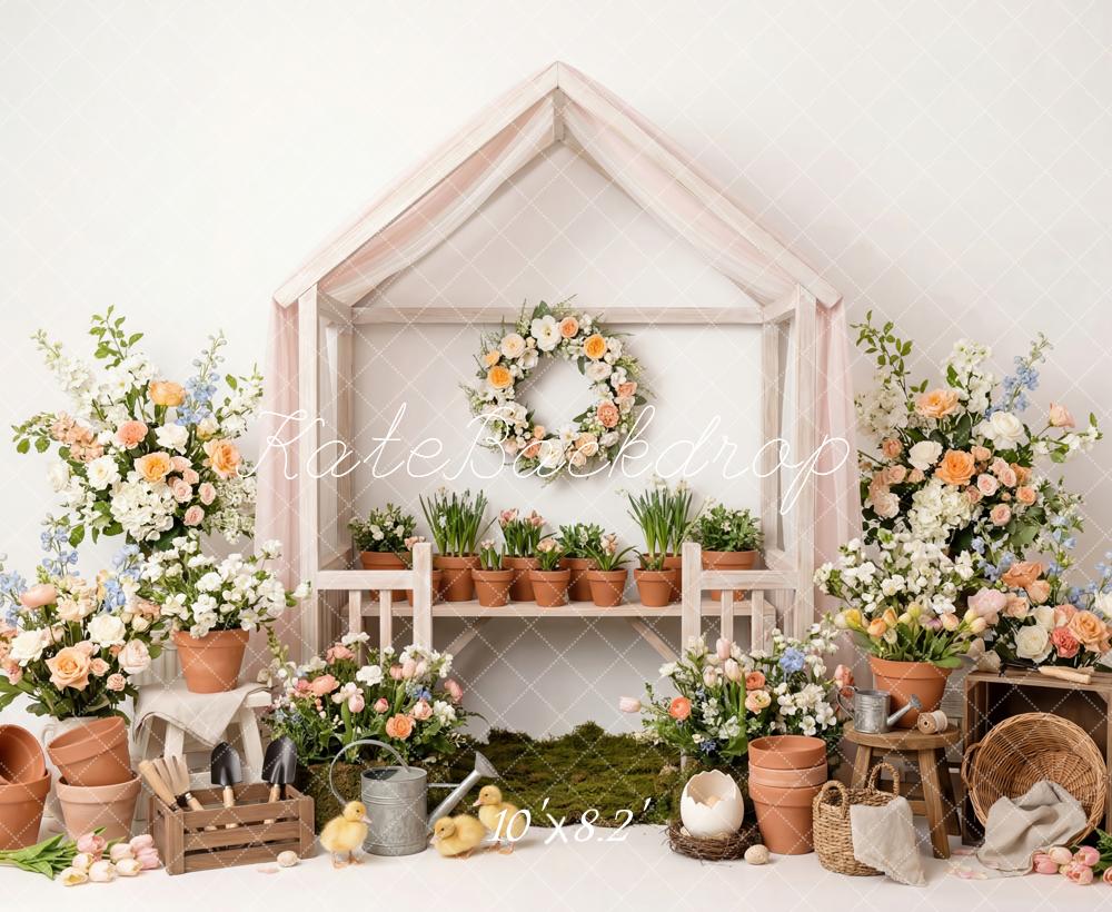 Kate Spring Flower Arch Garden House Decor Printed Backdrop Designed by Patty Roberts
