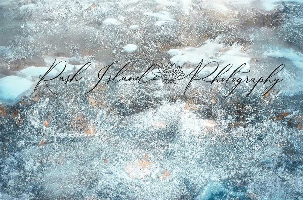 Fondo de Piso de Olas de Nieve de Invierno Diseñado por Laura Bybee