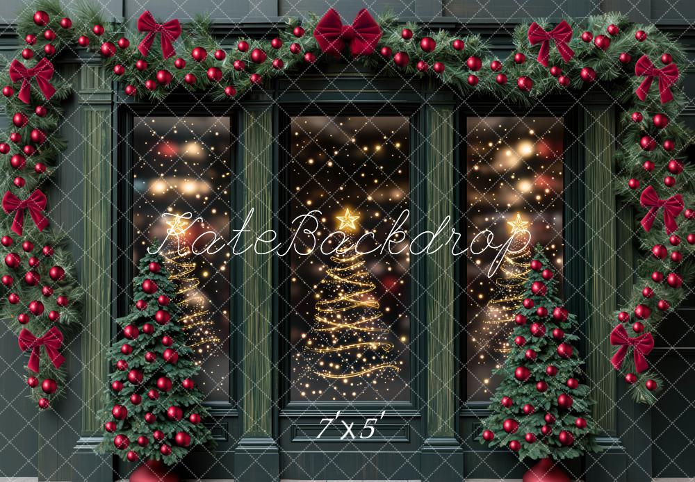 Kate Christmas Tree Window Garland Lights Backdrop Designed by Mini MakeBelieve