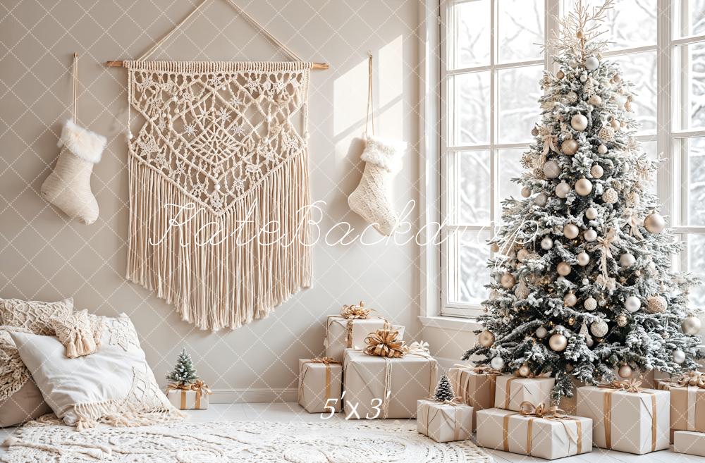 Kate Christmas Tree Boho Living Room Backdrop Designed by Emetselch