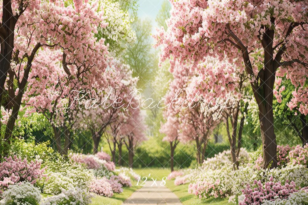 Kate Spring Cherry Blossom Pathway Backdrop Designed by Emetselch