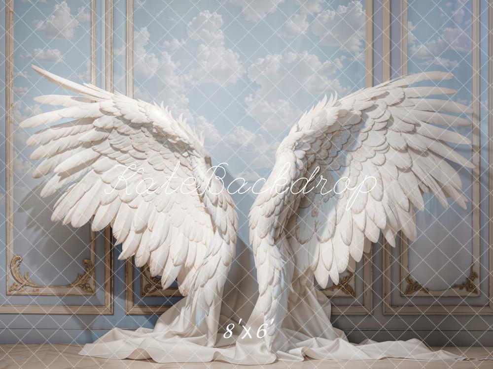 Fantasy Angel Wings Vintage Wall Backdrop Designed by Emetselch