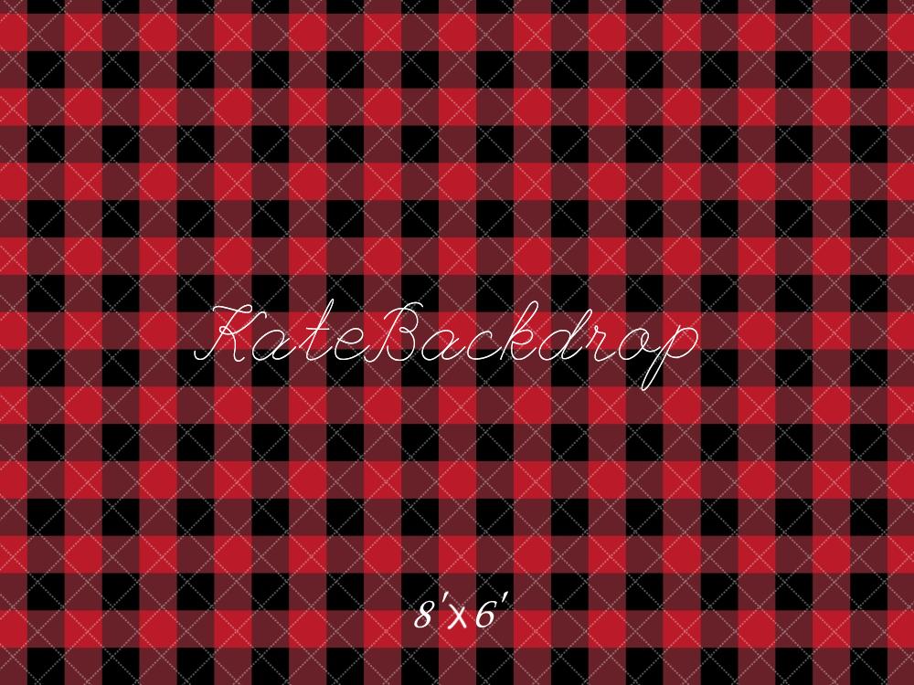 Fondo de Patrón de Cuadros Rojos Diseñado por Mandy Ringe Photography