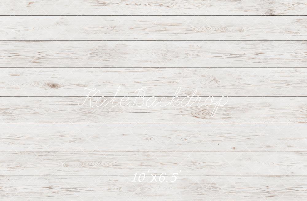 Kate White Wood Plank Floor Printed Backdrop Designed by Kate Image