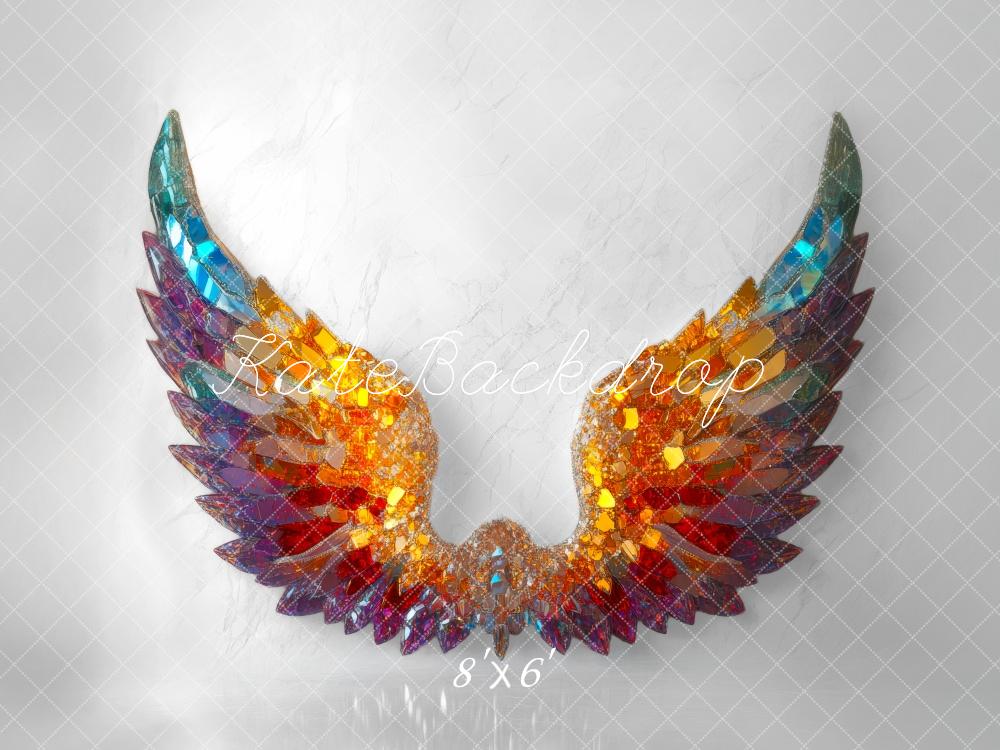 Fondo de Alas de Piedras Preciosas Coloridas Designed by Mini MakeBelieve