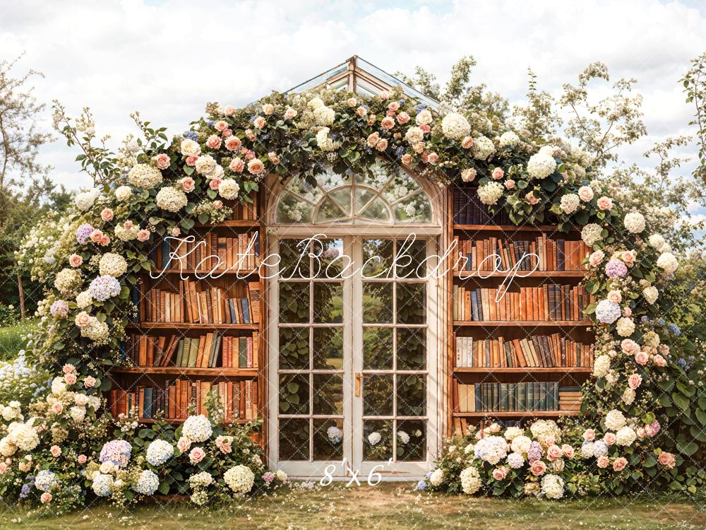 Kate Greenhouse Flower Arch Bookshelf Backdrop Designed by Emetselch