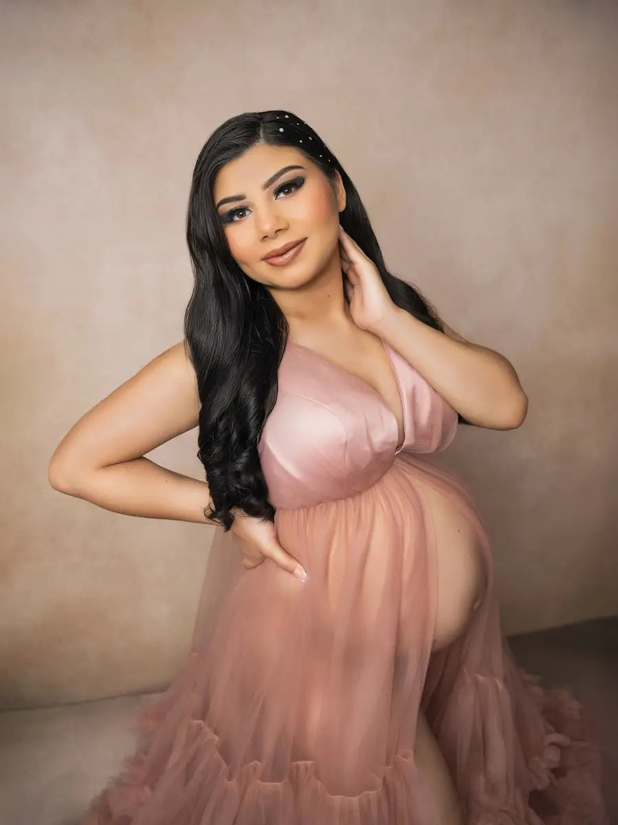 Astratto texture beige con un po' di colore verde Scenografia per foto Maternity/family