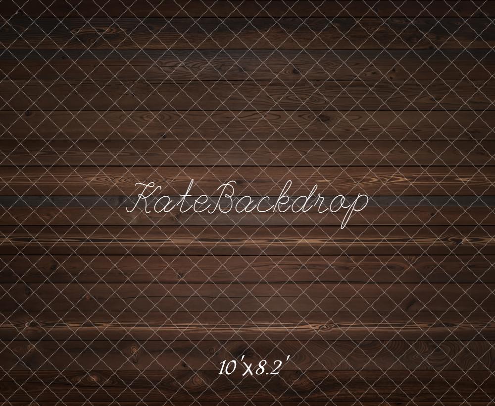 Kate Dark Brown Wood Plank Floor Backdrop Designed by Kate Image