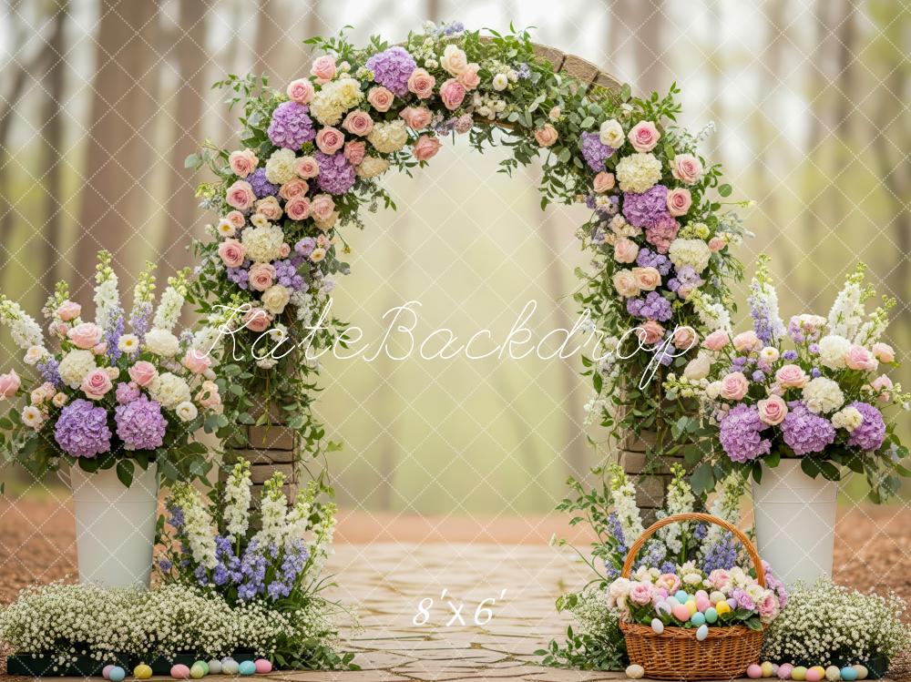 Kate Easter Flower Arch Pastel Flowers Backdrop Designed by Patty Roberts