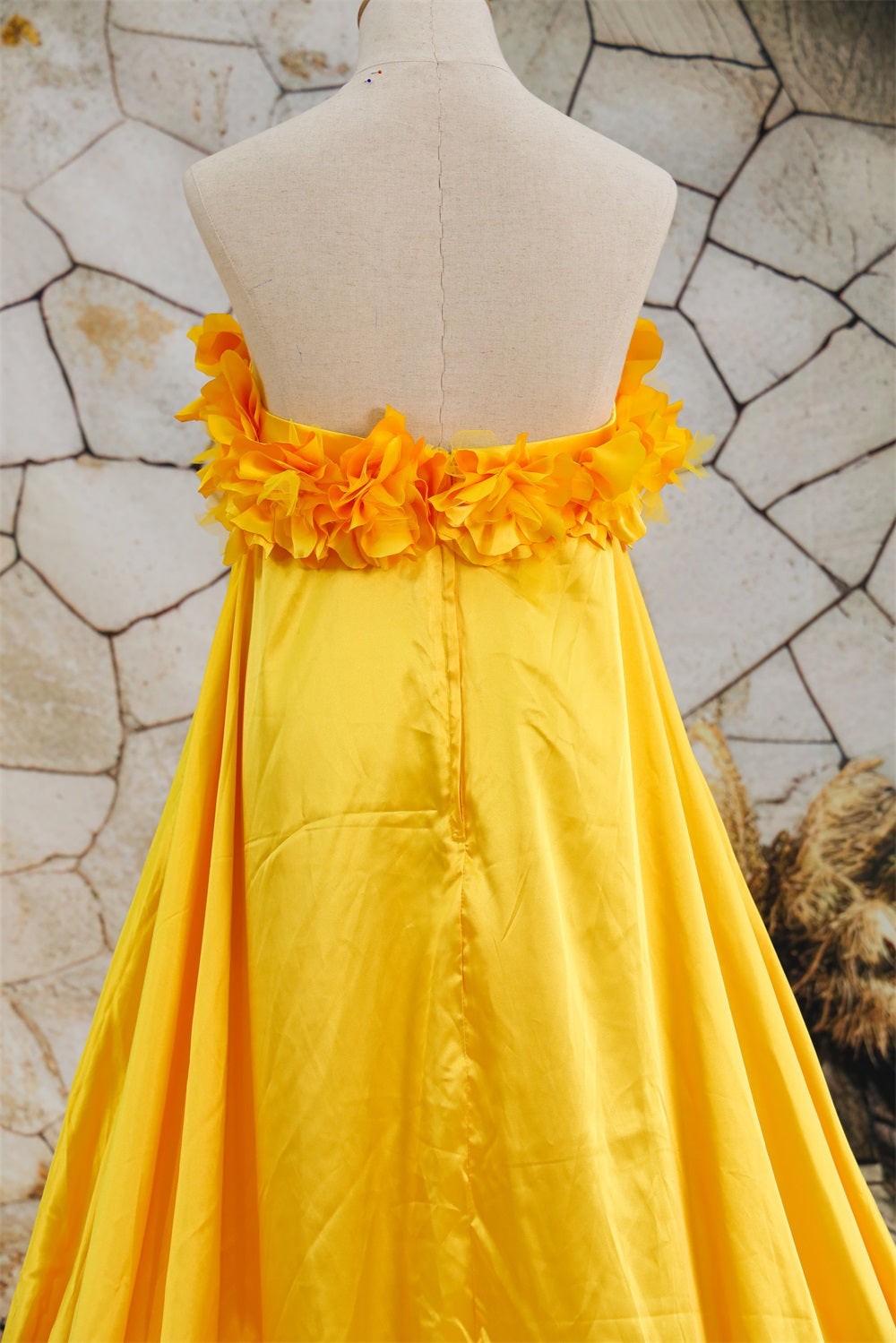 Kate Simulated Silk Strapless Trailing Custom Maternity Photoshoot Gowns