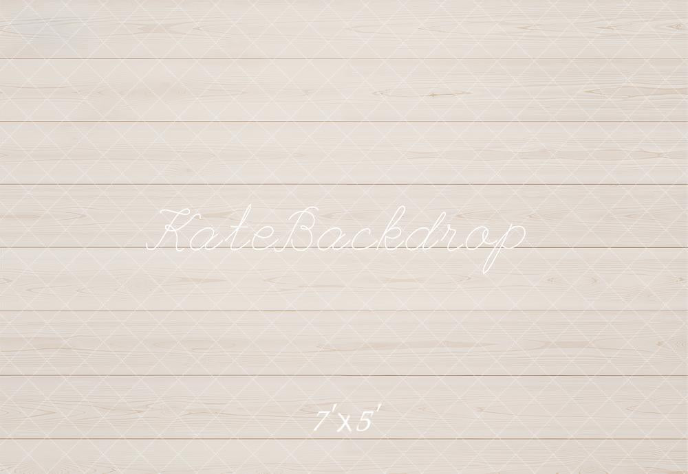 Kate Beige Wood Plank Floor Printed Backdrop Designed by Kate Image