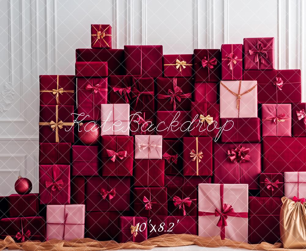 Kate Christmas Gift Boxes Wall Backdrop Designed by Patty Roberts