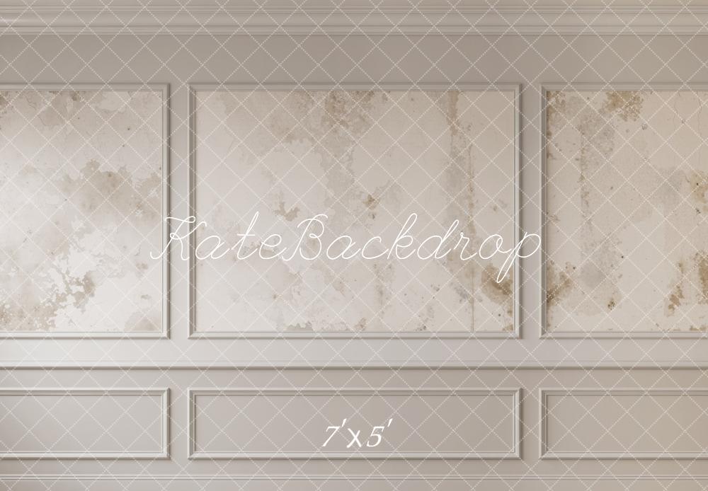 Kate Beige Retro Wall Panel Printed Backdrop Designed by Mini MakeBelieve