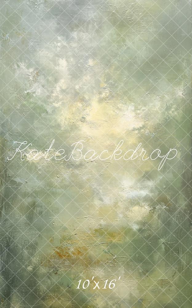 Kate Sweep Green Abstract Texture Printed Backdrop Designed by Kate Image