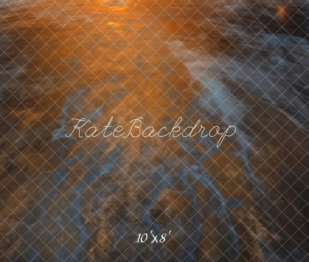 Kate Abstract Cave Orange Blue Floor Backdrop Backdrop Designed by Emetselch