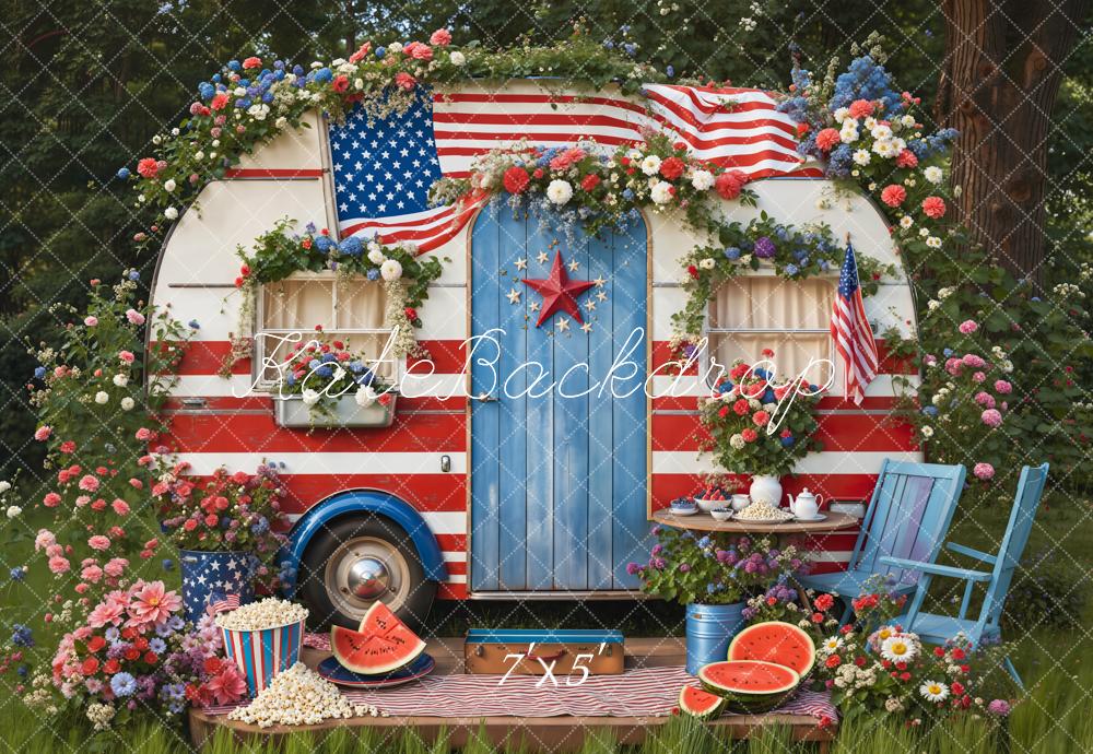 Día de la Independencia Camper Fondo de Sandía