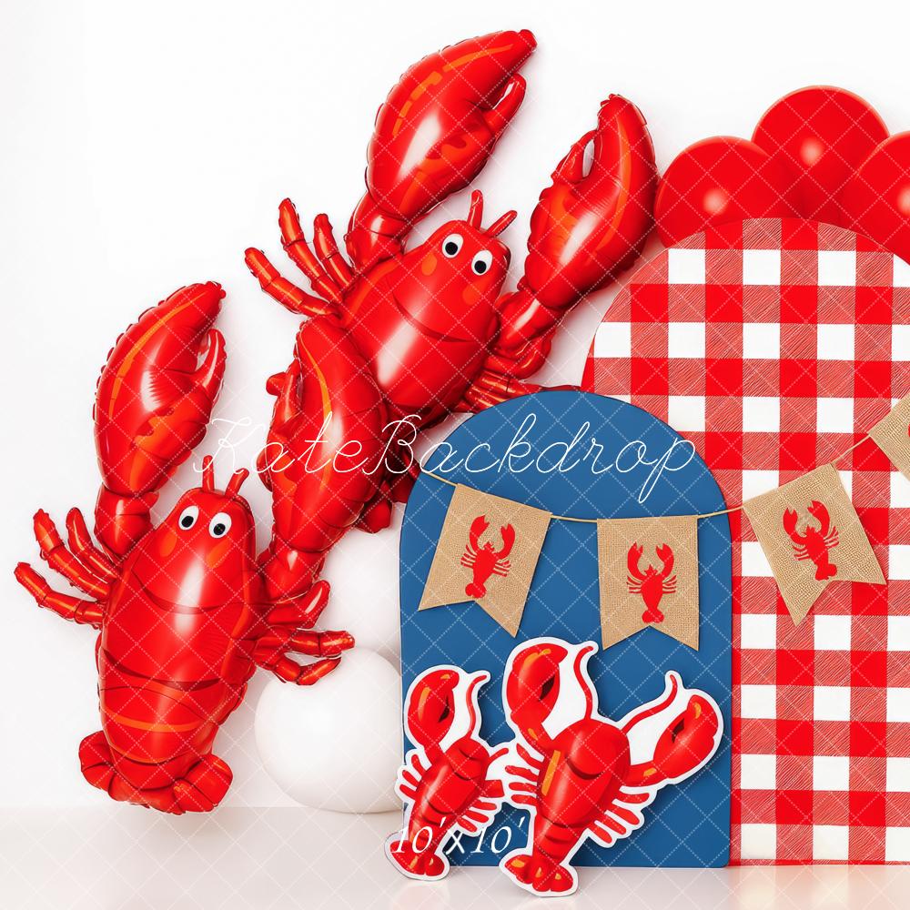 Cake Smash Langosta Globo Fondo Rojo Designed by Patty Roberts