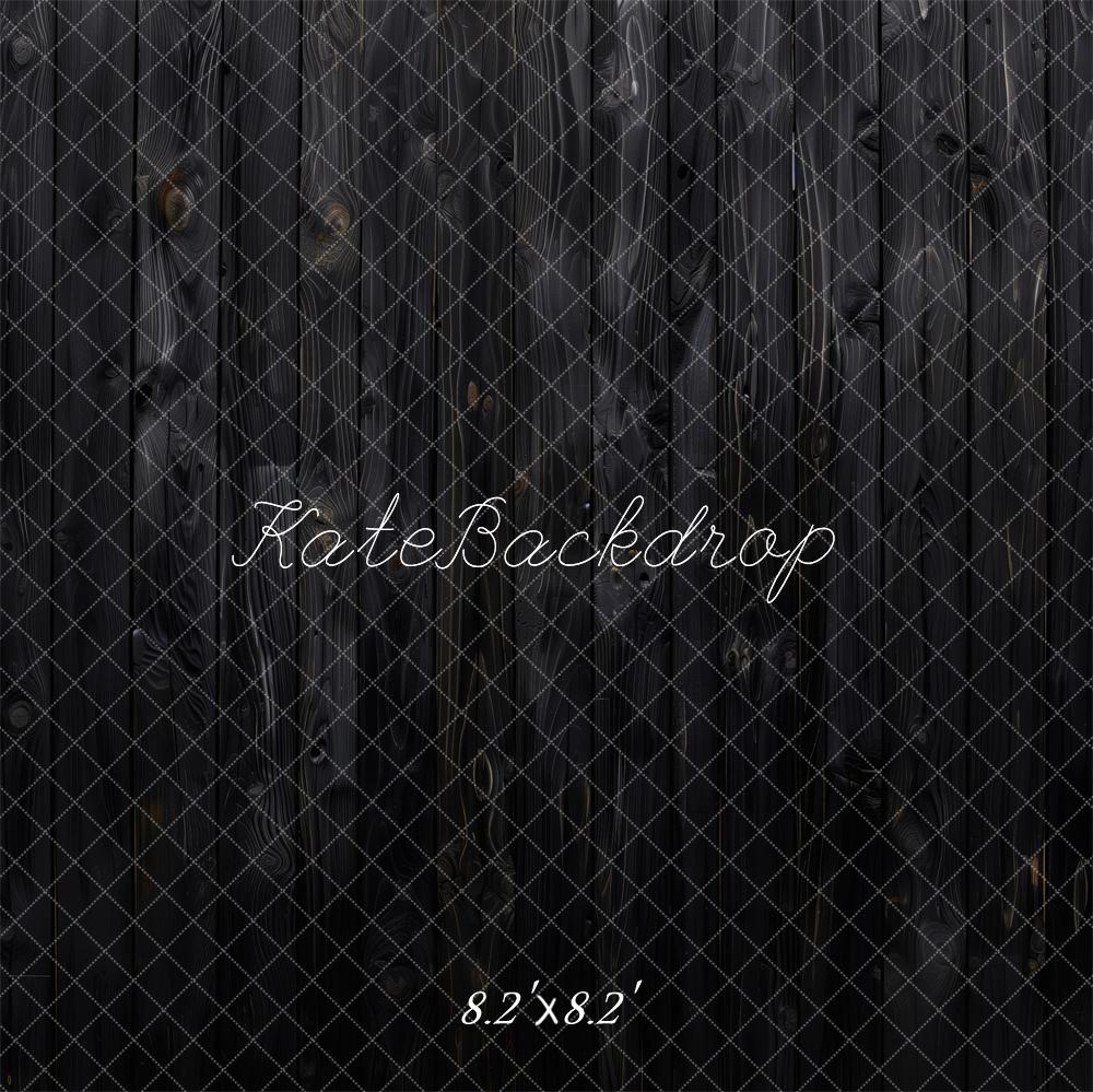 Kate Dark Retro Wooden Wall Floor Printed Backdrop Designed by Patty Roberts