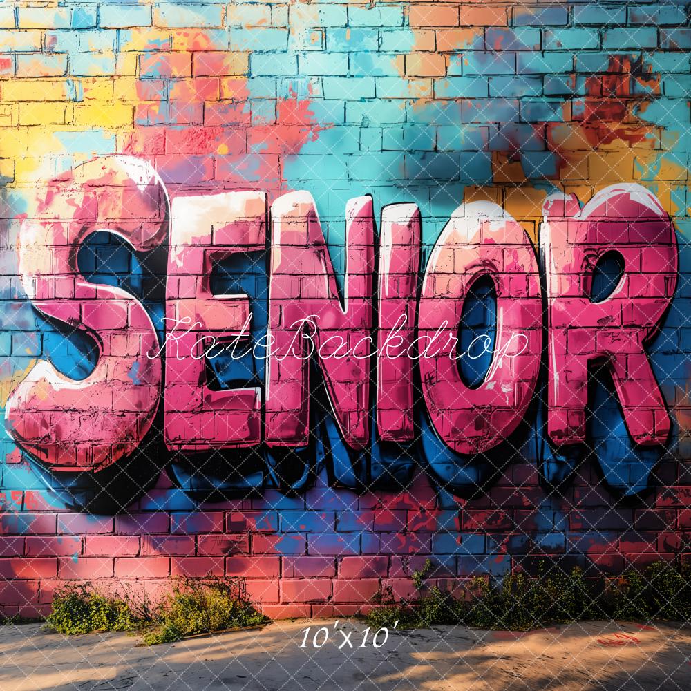 Kate Graduation Senior Graffiti Brick Wall Backdrop Designed by Emetselch