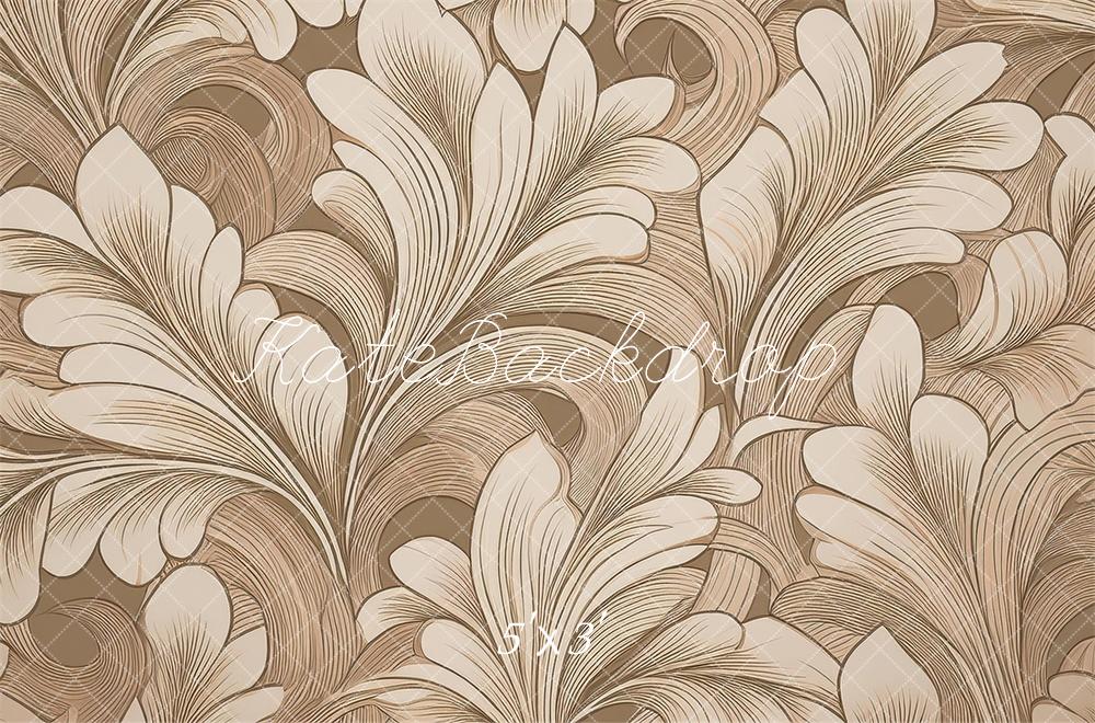 Mid Century Modern Retro Neutraal Behangpatroon Foto Achtergrond Designed by Mandy Ringe Photography