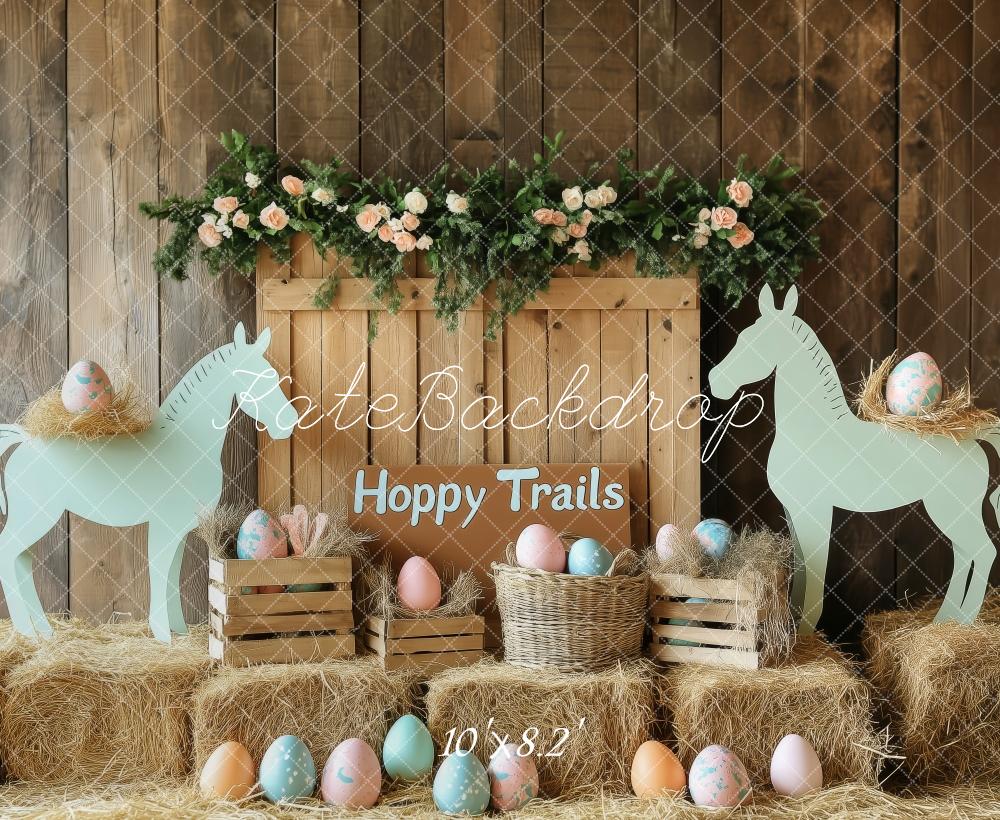 Kate Easter Horse Eggs Farmhouse Backdrop Designed by Patty Roberts
