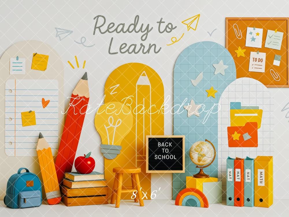 Kate Back To School Pencils Backpack Backdrop Designed by Patty Roberts