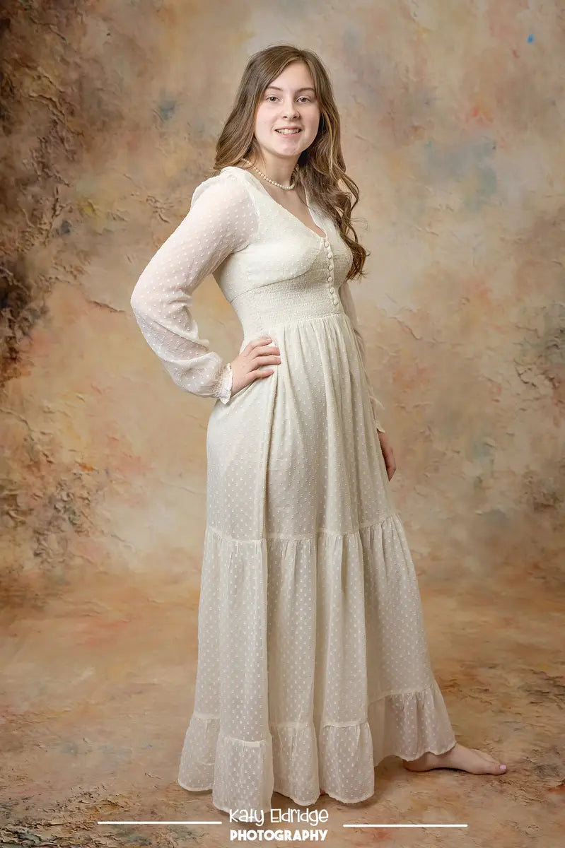 Kate Sweep Abstract Texture Vintage Light Brown Backdrop Designed by Emetselch